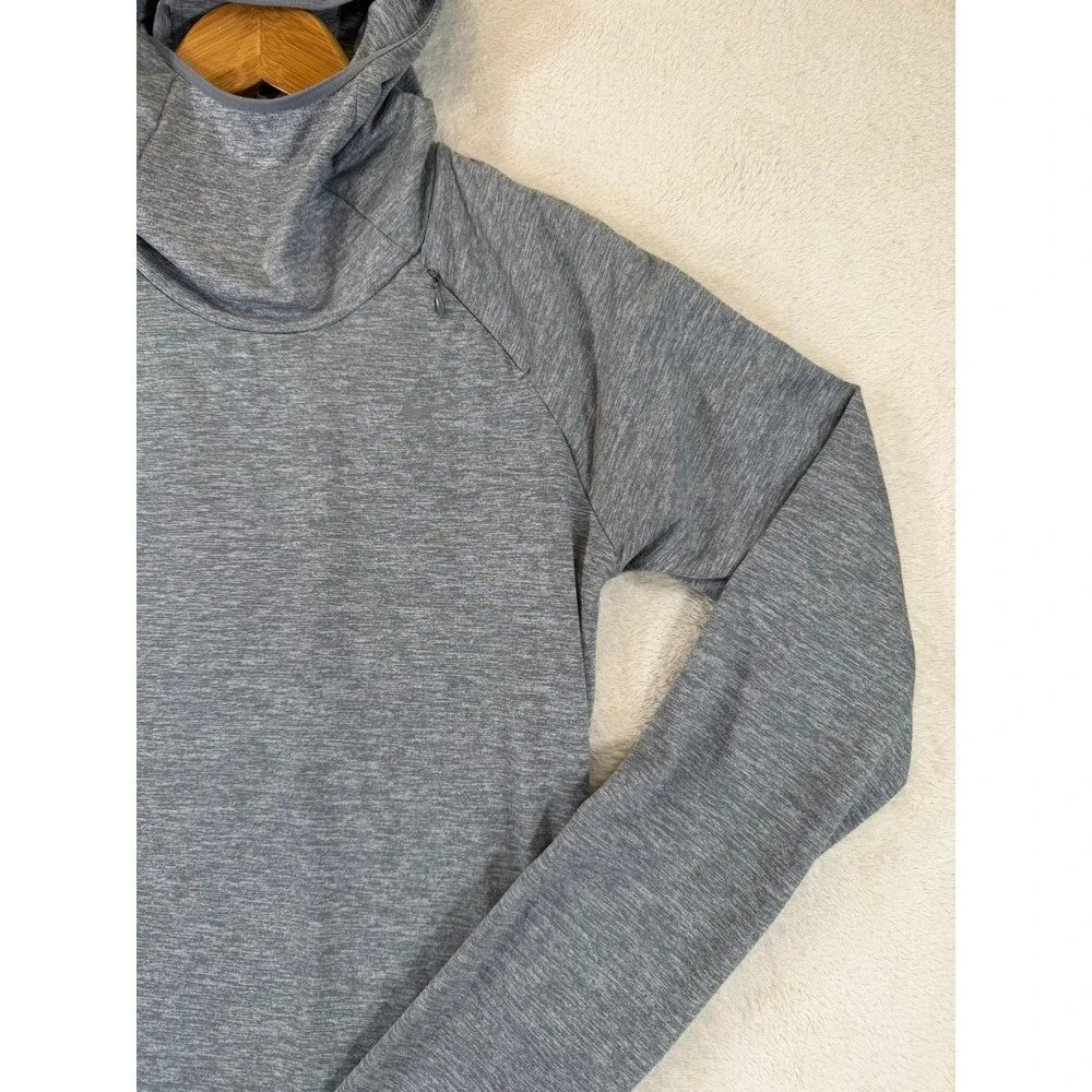 Nike Running Dri-FIT Hoodie Grey Heather Cow Neck 685818-065 Womens Small - Picture 4 of 16